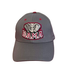 Captivating Headgear Gray Alabama Crimson Tide Hook & Loop Men's Cap Hat NWOT